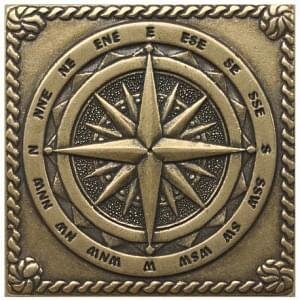 Вставка Windrose Shined brass 5x5 Tacos De Bronce Moneli з колекції Tacos De Bronce Moneli