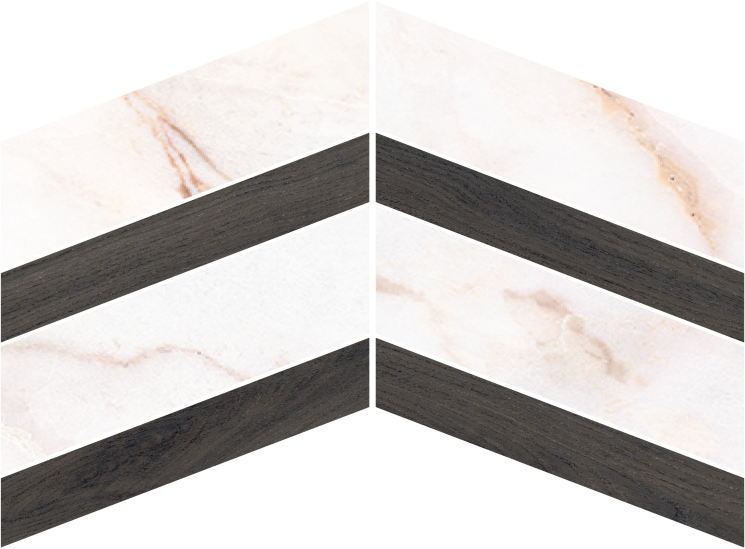 Мозаика 39651 Dahlia Ebony Chevron NT 30X21 Мозаїка 39653 Dahlia Ebony Chevron EP 30X21 з колекції Dahlia Peronda