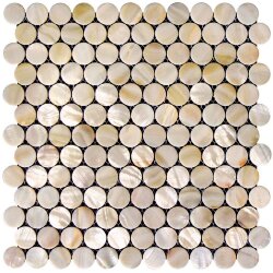 Мозаїка (28.5x29.5) MOPM-CR-RND Cream Shell2,5Round - Shell Mosaic