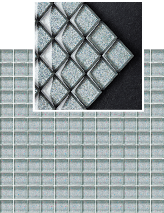 Мозаїка 29.8x29.8 Uniwersalna Mozaika Szklana Paradyz Silver Brokat з колекції Universal glass mosaic Paradyz