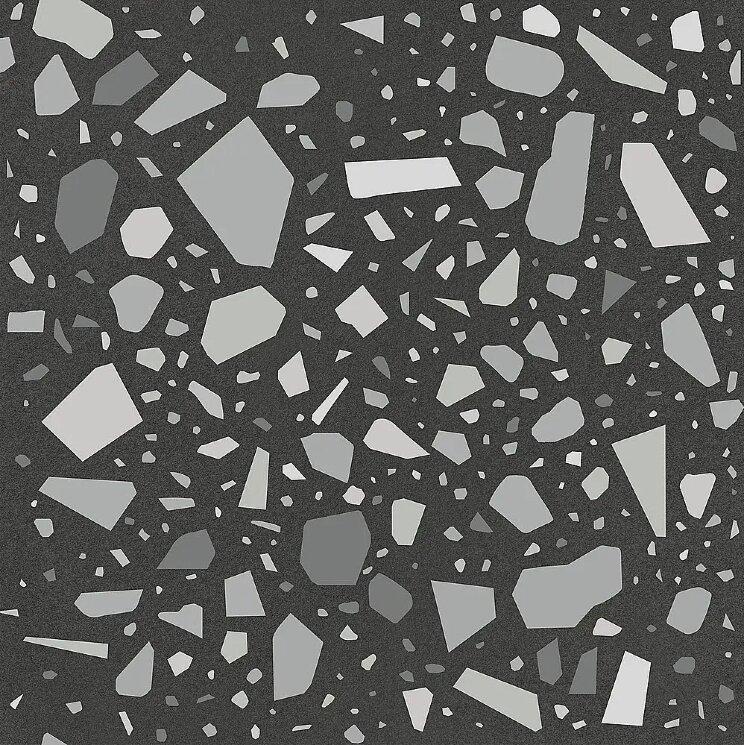 Плитка 18.6x18.6 CNF106M Nero Grigio Quintessenza Confetti з колекції Confetti Quintessenza Плитка 18.6x18.6 CNF106M Nero Grigio Quintessenza Confetti з колекції Confetti Quintessenza