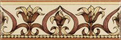 Бордюр Art Nouveau Lily Pink 5x15.2 Artworks Colonial White Original Style