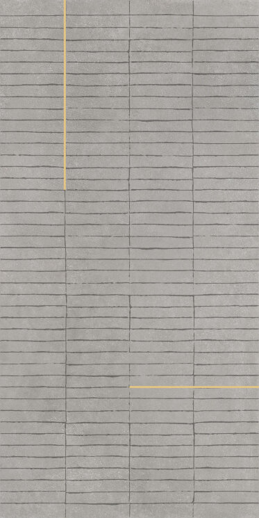 Плитка 60x120 Brick Surface With Brass Or Steel Strip - Lines - 1D LINES з колекції Lines Bardelli