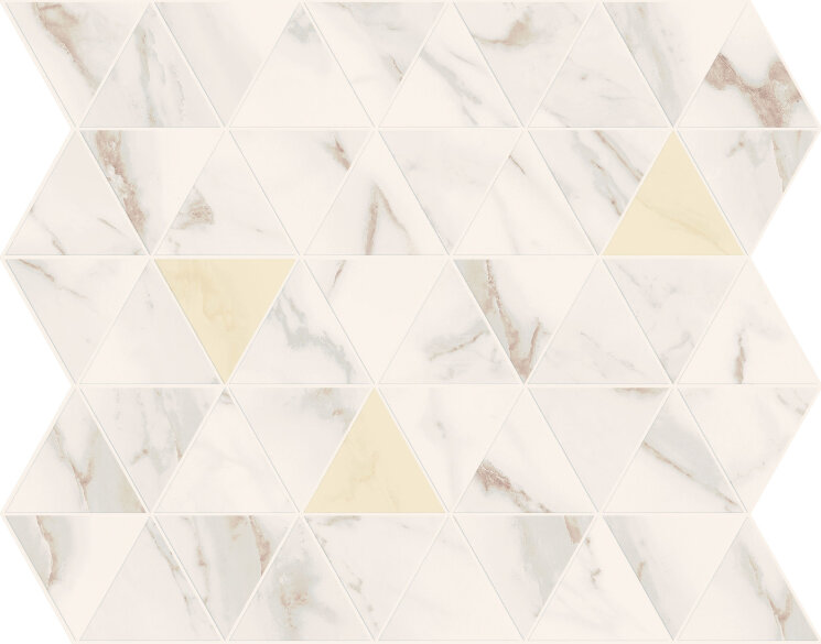 Декор 25x29 Mte. C. Gold Triangle Gold Tess. - Motif Extra - E565 з колекції Motif Extra Marca Corona