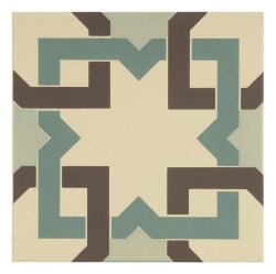 Декор Ottoman Light Jade Dark Jade And Dark Grey On White 15.1x15.1 Odyssey Original Style Декор Ottoman Light Jade Dark Jade And Dark Grey On White 15.1x15.1 Odyssey Original Style