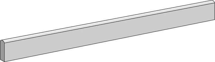 Плінтус 8x90 Rodapie Titanium Silver Cristacer Titanium з колекції Titanium Cristacer