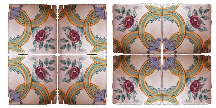 Декор (20x20) Piastrelle Maioliche Repro 042/C - Maioliche Repro з колекції Maioliche Repro Scianna