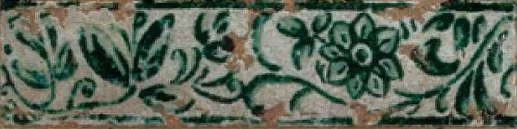 Бордюр Tira Antiga Verde 6x25 Decorados Gresan з колекції Decorados Gresan