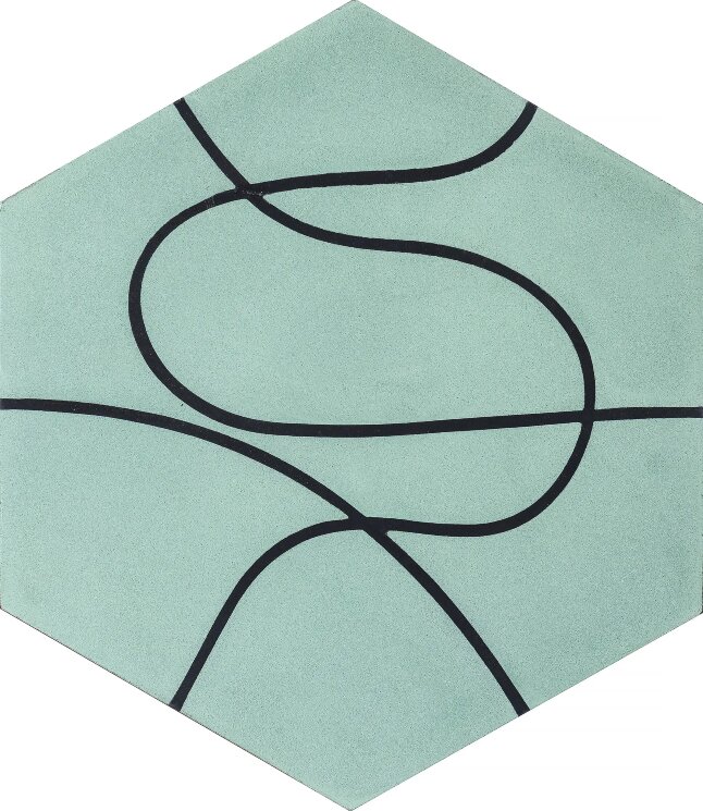 Плитка 20x23 Paths – Eucalyptus/Charcoal Marrakech Design Charlotte von der Lancken з колекції Charlotte von der Lancken Marrakech Design