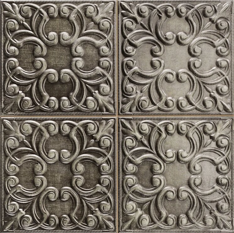 Плитка 44x44 TIN TILE IRON Realonda Tin Tile з колекції Tin Tile Realonda Плитка 44x44 TIN TILE IRON Realonda Tin Tile з колекції Tin Tile Realonda