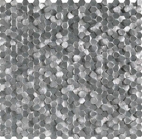 Мозаїка Gravity Aluminium 3D Hexagon Metal 30.4x31 Mosaics LAntic Colonial з колекції Mosaics LAntic Colonial