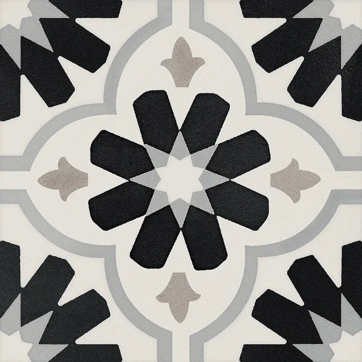 Плитка 20x20 089D1C1 Etnic C B&W Elios Ceramica Deco Anthology з колекції Deco Anthology Elios Ceramica