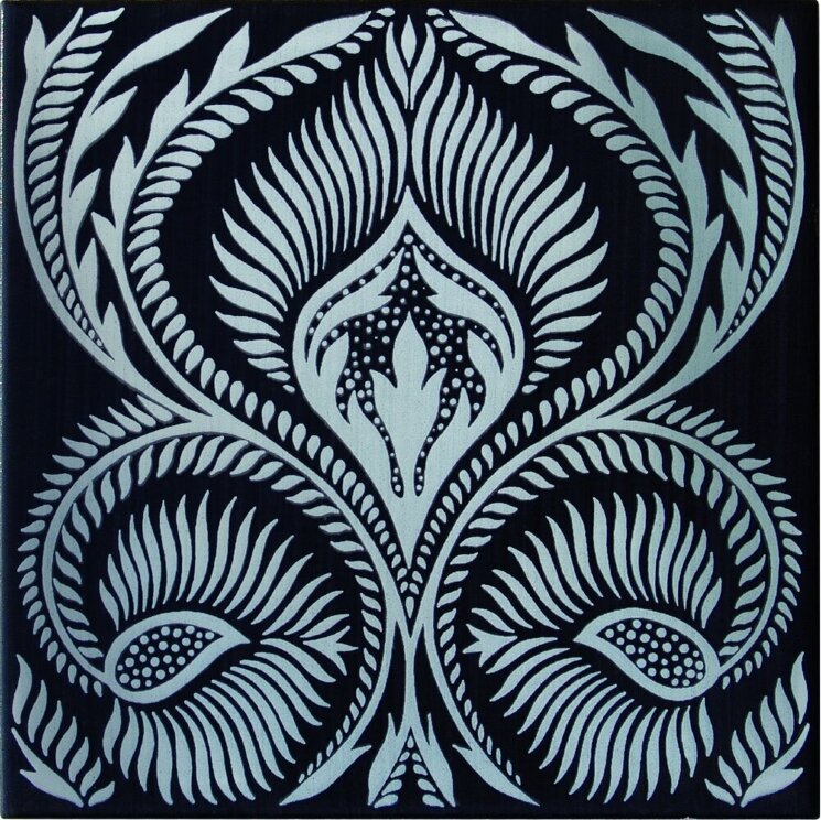 Плитка (20x20) Sirya Argento Fondo Nero - Officina Delle Arti з колекції Officina Delle Arti Giovanni De Maio Плитка (20x20) Sirya Argento Fondo Nero - Officina Delle Arti з колекції Officina Delle Arti Giovanni De Maio