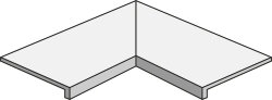 Бортик для басейну MANHATTAN POOL COOPING INTERNAL CORNER SILVER - 60x60  Manhattan