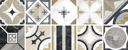 Плитка 20*20 Marble Decoro Intarsio Mix Marble Elios Elios з колекції Marble Elios Elios