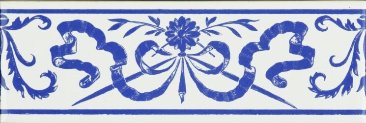 Бордюр Love Knot Royal Blue 5x15.2 Artworks Brilliant White Original Style з колекції Artworks Brilliant White Original Style