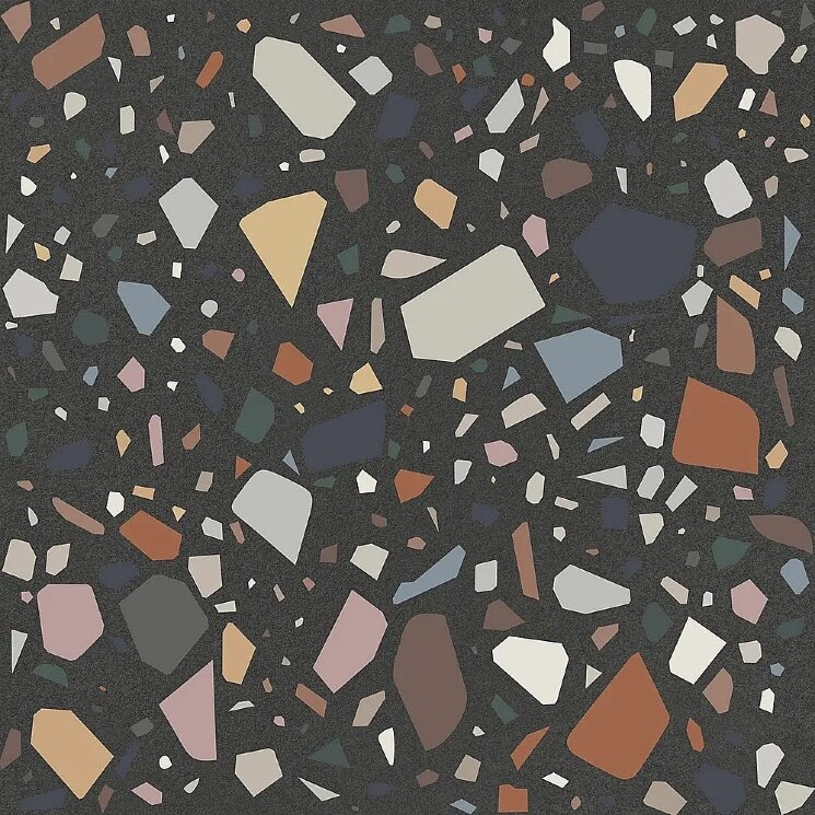 Плитка 18.6x18.6 CNF108M Nero Multicolor Quintessenza Confetti з колекції Confetti Quintessenza