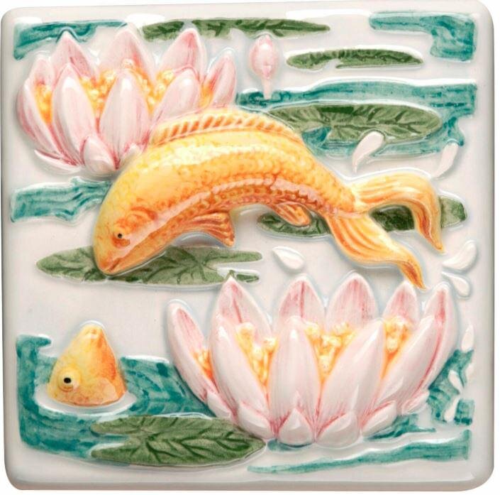 Декор Leaping Fish Clematis 10x10 La Belle Original Style з колекції La Belle Original Style