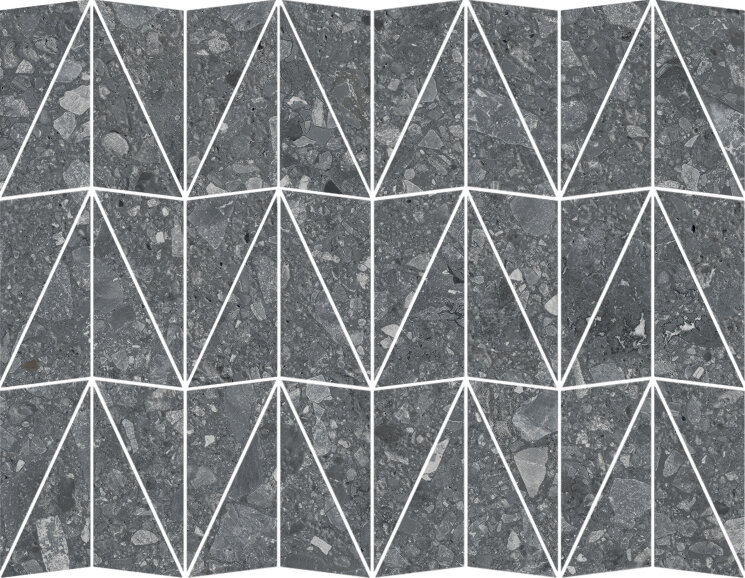Мозаїка 29X39 Realstone Ceppo Mosaico Triangoli Antracite Rczu Ragno з колекції Realstone Ceppo Ragno