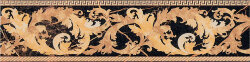 Декор (14.4x58.5) 2402330 Fas. Barocca Nero Lev - Marble