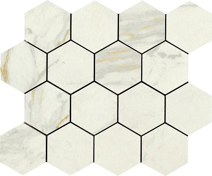 Мозаїка 25x30 1005531 Mos.Esag.Macchiav.Ret Isla Tiles Selezione Marmi з колекції Selezione Marmi Isla Tiles