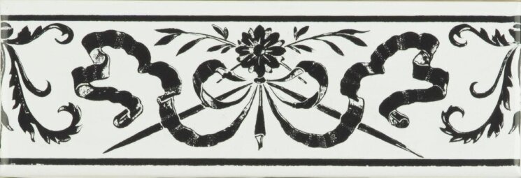 Бордюр Love Knot Jet Black 5x15.2 Artworks Brilliant White Original Style з колекції Artworks Brilliant White Original Style