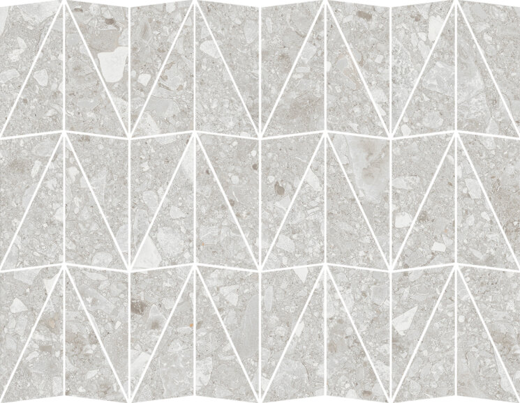 Мозаїка 29X39 Realstone Ceppo Mosaico Triangoli Bianco Rczv Ragno з колекції Realstone Ceppo Ragno