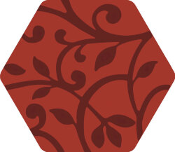 Плитка (25.8x29) Toscana Grabados Rojo - Toscana