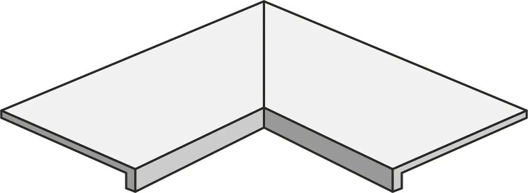 Бортик для басейну MANHATTAN POOL COOPING INTERNAL CORNER WHITE - 60x60  Manhattan з колекції Manhattan Peronda