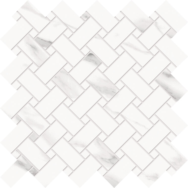 Мозаїка 30x30 T305 M0 R Intrecci Statuario Michelangelo Naturale - Tele di Marmo - EDT9 з колекції Tele di Marmo Emilceramica