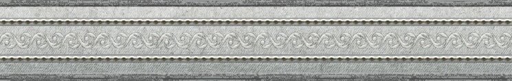 Бордюр Moldura Grey 4x25 Damasco Rocersa з колекції Damasco Rocersa