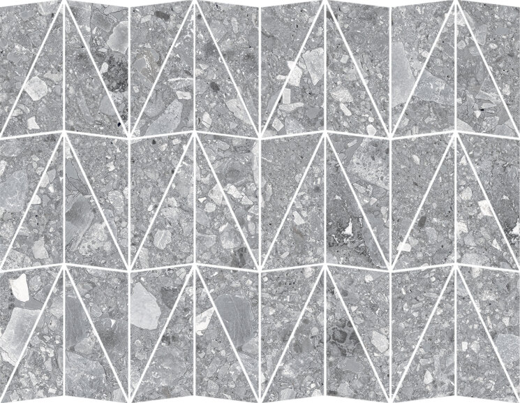 Мозаїка 29X39 Realstone Ceppo Mosaico Triangoli Grigio Rczx Ragno з колекції Realstone Ceppo Ragno