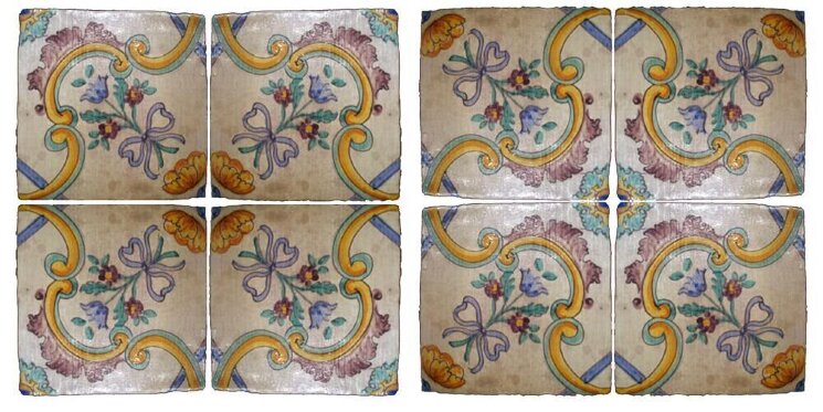 Декор (20x20) Piastrelle Maioliche Repro 047/C - Maioliche Repro з колекції Maioliche Repro Scianna