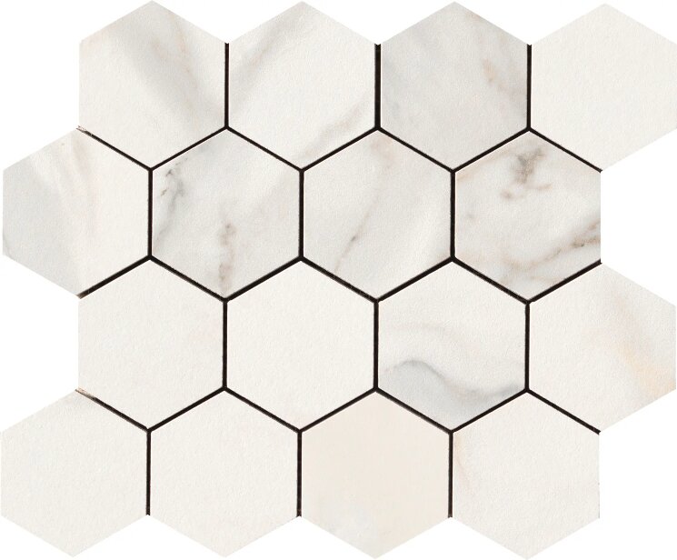 Мозаїка 25x30 1005541 Mos.Esag.Calacat.Lev Isla Tiles Selezione Marmi з колекції Selezione Marmi Isla Tiles