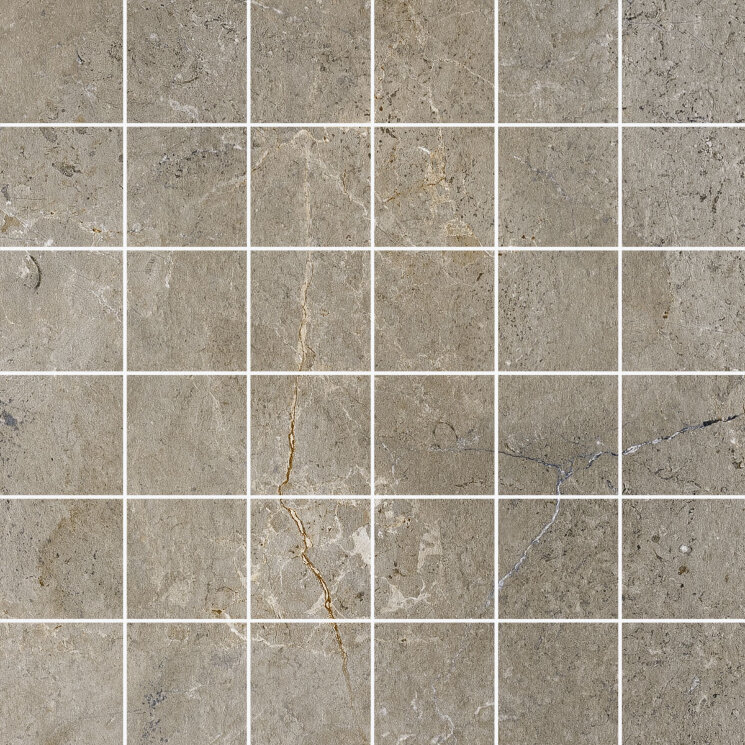 Мозаїка 30x30 Mosaic Palladium Grey Natural - Royal Stone - X370382X6 з колекції Royal Stone Porcelaingres