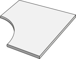 Бортик для басейну 59,5x59,5 Ang. T. Tondo Rue D. S. Cloud Graphite - Rue de St. Cloud - RUEATT70