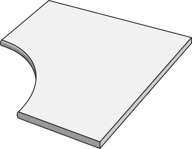Бортик для басейну 59,5x59,5 Ang. T. Tondo Rue D. S. Cloud Graphite - Rue de St. Cloud - RUEATT70 з колекції Rue de St. Cloud Ascot