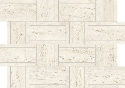 Мозаїка Marvel White Mosaico Basketweave - 35x47 AF9M Marvel Travertine