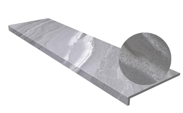 Сходинка З Прямим Носиком Antracita 31.5x119.7 Tibet Gres De Aragon з колекції Tibet Gres De Aragon