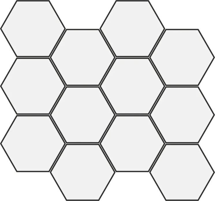 Мозаїка 35x37.5 URM40E Urbanica Mos.Esagona Ash Ascot Urbanica з колекції Urbanica Ascot