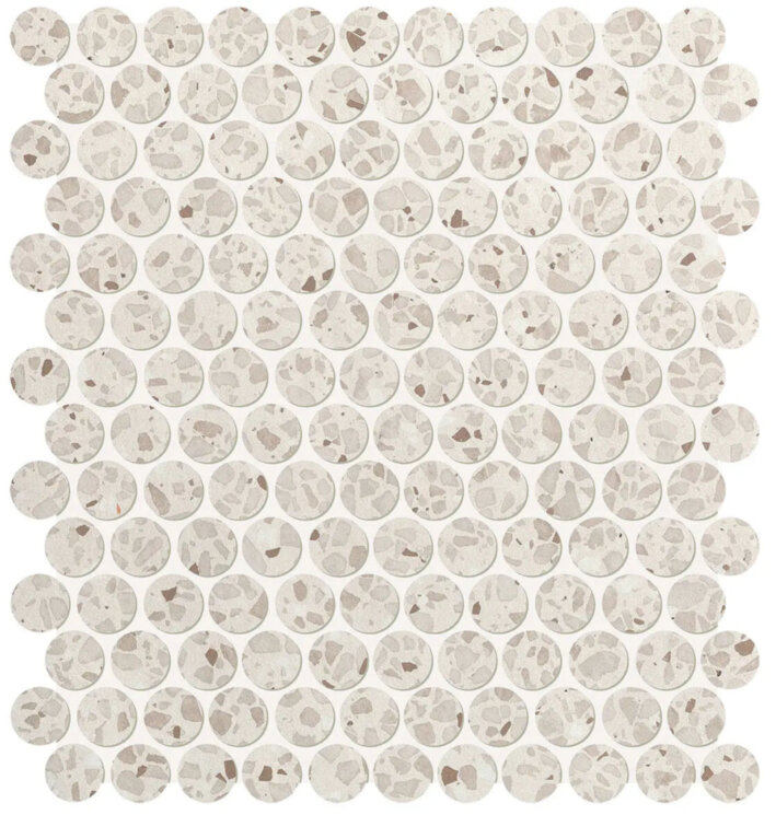 Мозаїка Glim Gemme Bianco Round Mosaico Matt - 29.5x32.5 fRO9 Glim з колекції Glim FAP Мозаїка Glim Gemme Bianco Round Mosaico Matt - 29.5x32.5 fRO9 Glim з колекції Glim FAP