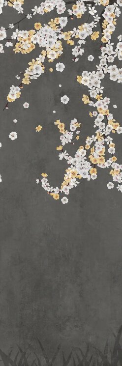 Плитка 100x300 BLCA023A Velvet touch Black Bulbo Tokyo Bloom з колекції Tokyo Bloom Bulbo