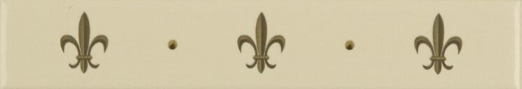Бордюр Fleur De Lis Border Gold 2.5x15.2 Artworks Colonial White Original Style з колекції Artworks Colonial White Original Style