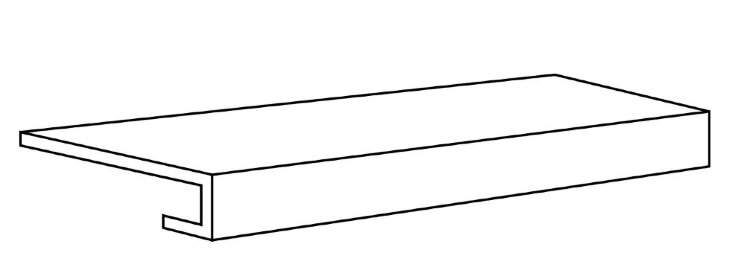 Сходинка (30.8x61.5) DHOGA GRADINO COSTA RETTA GRIGIO x4 - Dhoga з колекції Dhoga Tuscania