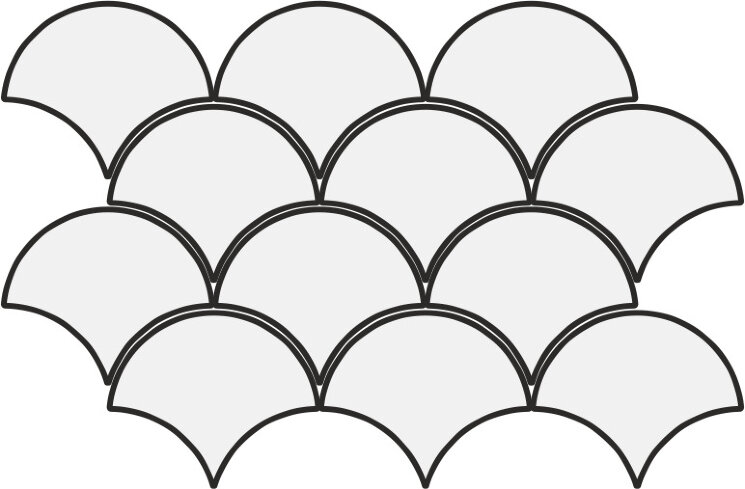 Мозаїка (30x43) 21983 Fan mosaic dark grey Eq-20M - Scale з колекції Scale Equipe Мозаїка (30x43) 21983 Fan mosaic dark grey Eq-20M - Scale з колекції Scale Equipe