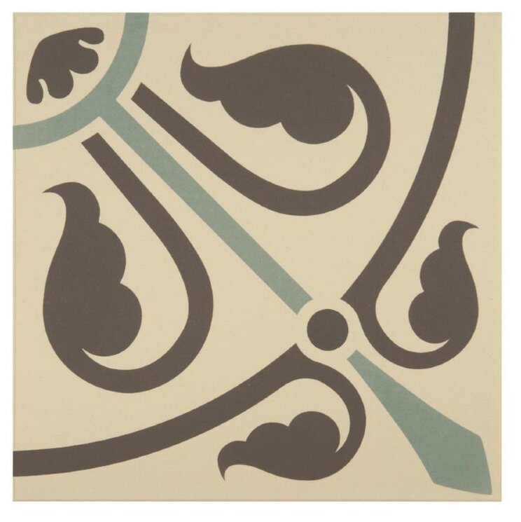 Декор Phoenician Dark Grey And Dark Jade On White 15.1x15.1 Odyssey Original Style з колекції Odyssey Original Style