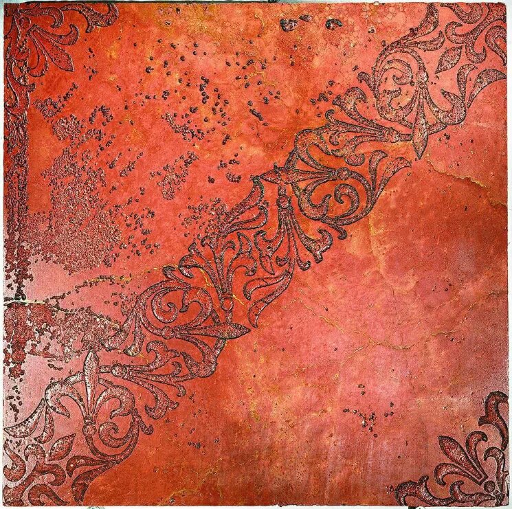 Декор (30.5x30.5) Scroll Fondo Trav Rosso-Decoro Naturale - Emotions з колекції Emotions Petra Antiqua