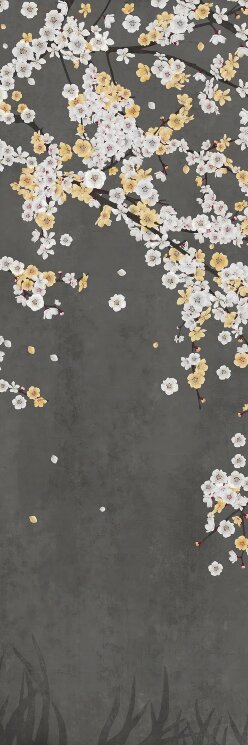 Плитка 100x300 BLCA023B Velvet touch Black Bulbo Tokyo Bloom з колекції Tokyo Bloom Bulbo