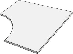 Бортик для басейну 90x90 Ang. T. Tondo Rue D. S. Cloud Blanc - Rue de St. Cloud - RUEAT91OR