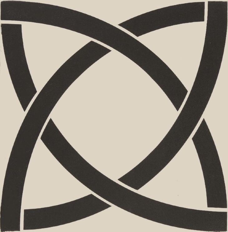 Декор Avalon Black On Dover White 15.1x15.1 Odyssey Original Style з колекції Odyssey Original Style